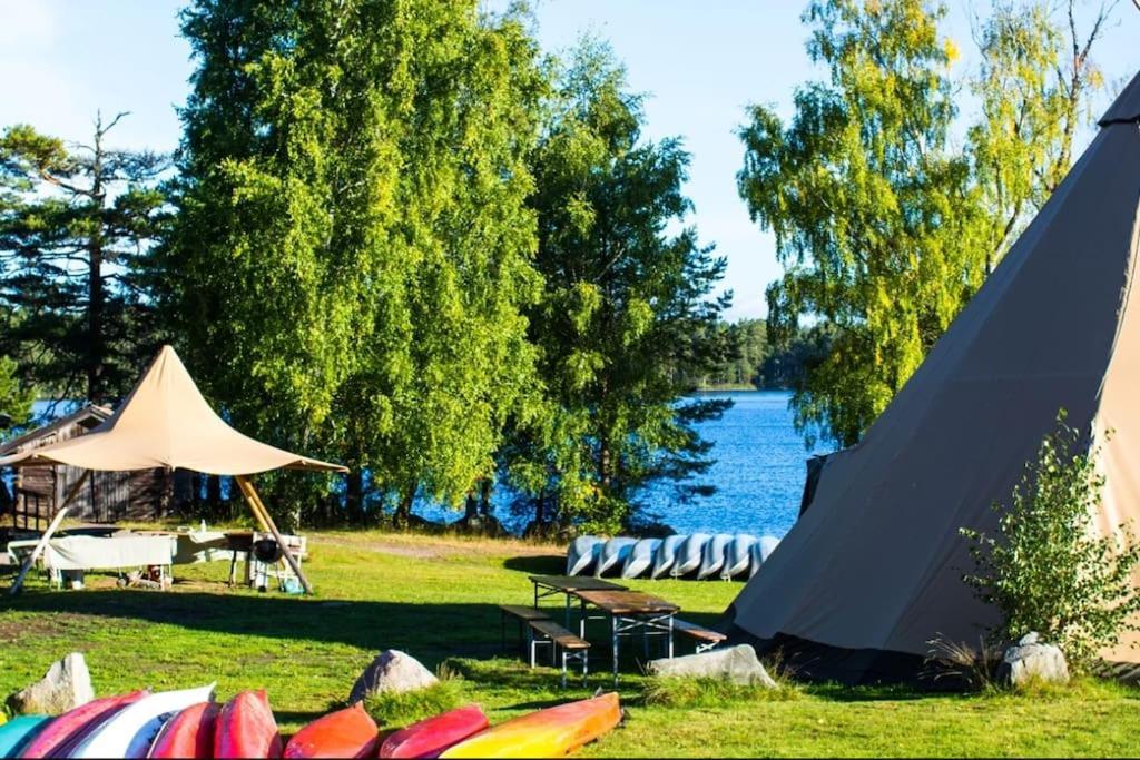 Stuga Gasstorp Hova Exterior foto
